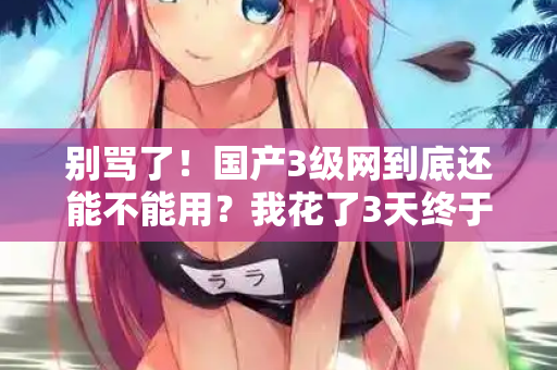 别骂了！国产3级网到底还能不能用？我花了3天终于搞懂了  第1张