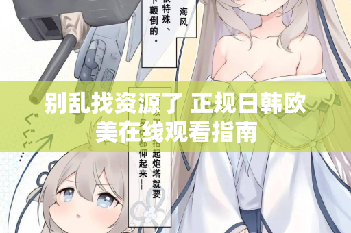 别乱找资源了 正规日韩欧美在线观看指南