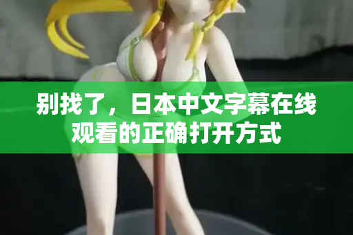 别找了，日本中文字幕在线观看的正确打开方式