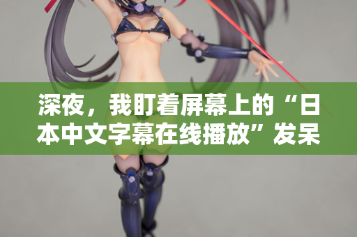 深夜，我盯着屏幕上的“日本中文字幕在线播放”发呆