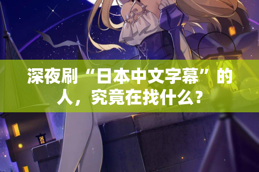 深夜刷“日本中文字幕”的人，究竟在找什么？  第2张