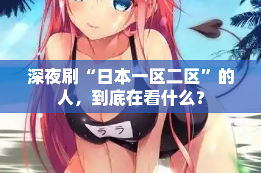 深夜刷“日本一区二区”的人，到底在看什么？  第2张