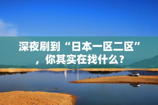 深夜刷到“日本一区二区”，你其实在找什么？