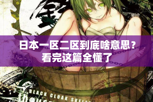 日本一区二区到底啥意思？看完这篇全懂了  第1张