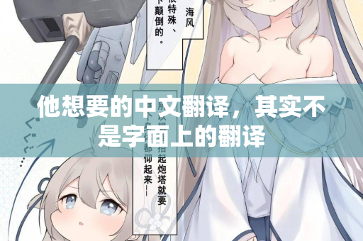 他想要的中文翻译，其实不是字面上的翻译  第2张