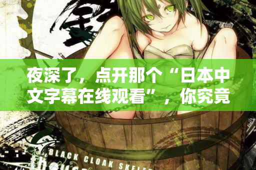 夜深了，点开那个“日本中文字幕在线观看”，你究竟在找什么？