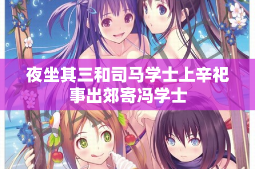 夜坐其三和司马学士上辛祀事出郊寄冯学士