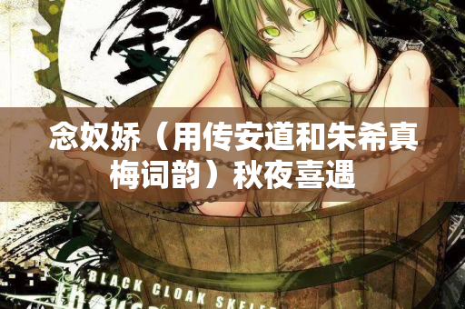 念奴娇（用传安道和朱希真梅词韵）秋夜喜遇