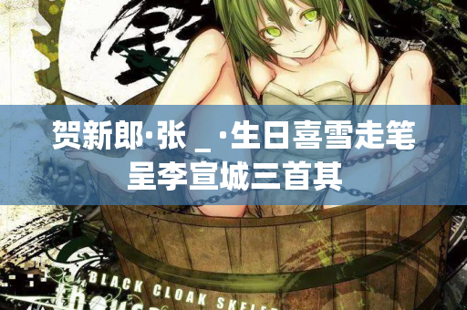 贺新郎·张＿·生日喜雪走笔呈李宣城三首其
