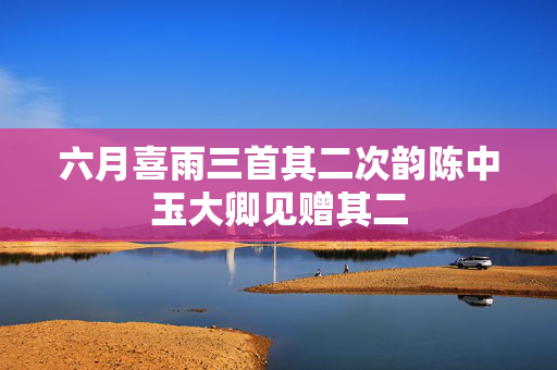 六月喜雨三首其二次韵陈中玉大卿见赠其二