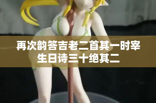 再次韵答吉老二首其一时宰生日诗三十绝其二