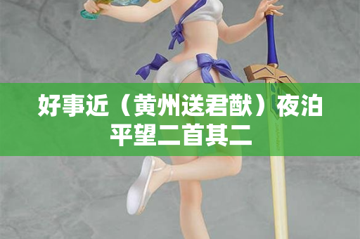 好事近（黄州送君猷）夜泊平望二首其二