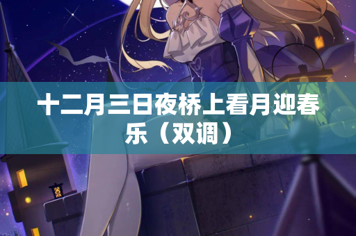 十二月三日夜桥上看月迎春乐（双调）  第2张