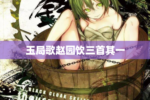 玉局歌赵园饮三首其一