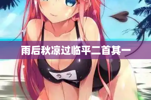 雨后秋凉过临平二首其一