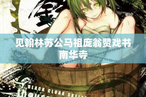见翰林苏公马祖庞翁赞戏书南华寺