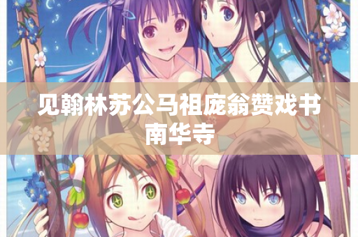 见翰林苏公马祖庞翁赞戏书南华寺