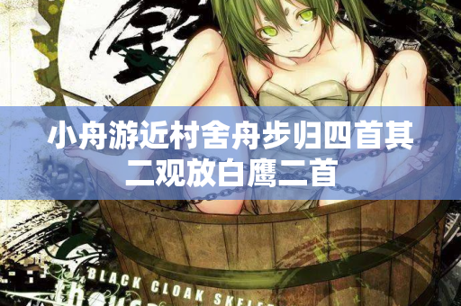 小舟游近村舍舟步归四首其二观放白鹰二首