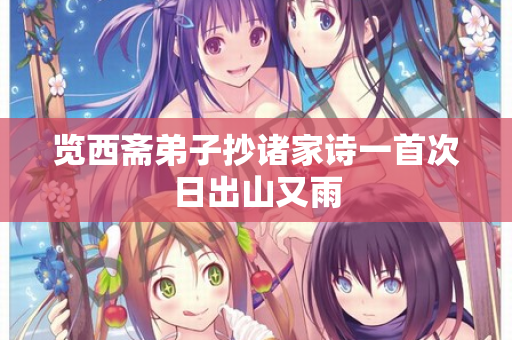 览西斋弟子抄诸家诗一首次日出山又雨