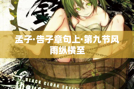 孟子·告子章句上·第九节风雨纵横至