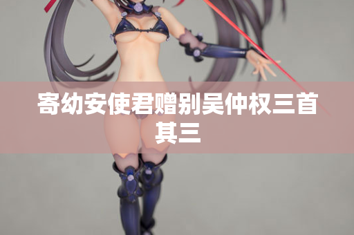寄幼安使君赠别吴仲权三首其三  第2张