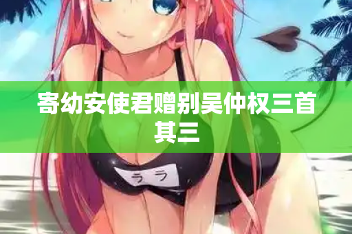 寄幼安使君赠别吴仲权三首其三