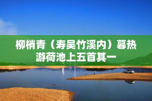 柳梢青（寿吴竹溪内）暮热游荷池上五首其一