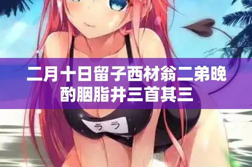 二月十日留子西材翁二弟晚酌胭脂井三首其三