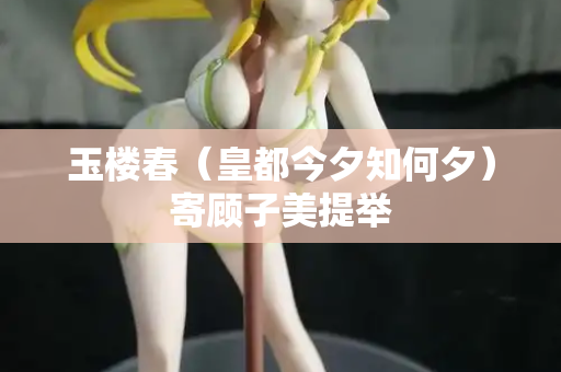 玉楼春（皇都今夕知何夕）寄顾子美提举