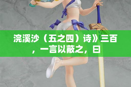 浣溪沙（五之四）诗》三百，一言以蔽之，曰