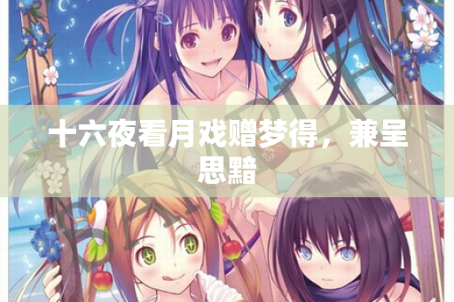 十六夜看月戏赠梦得，兼呈思黯  第2张
