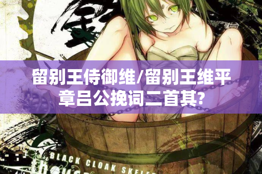 留别王侍御维/留别王维平章吕公挽词二首其?