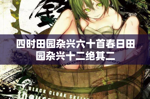 四时田园杂兴六十首春日田园杂兴十二绝其二  第2张