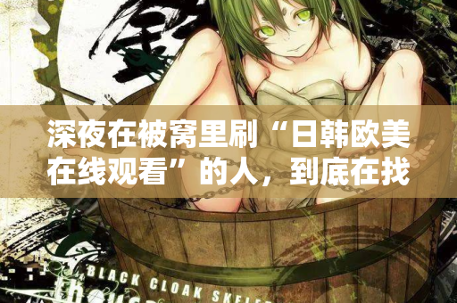 深夜在被窝里刷“日韩欧美在线观看”的人，到底在找什么？