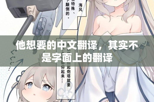 他想要的中文翻译,其实不是字面上的翻译 第2张 他想要的中文翻译,其实不是字面上的翻译 第2张