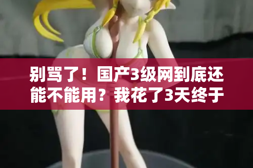 别骂了!国产3级网到底还能不能用?我花了3天终于搞懂了 第1张 别骂了!国产3级网到底还能不能用?我花了3天终于搞懂了 第1张