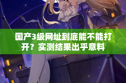 国产3级网址到底能不能打开?实测结果出乎意料 第1张 国产3级网址到底能不能打开?实测结果出乎意料 第1张