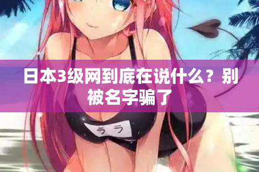 日本3级网到底在说什么？别被名字骗了